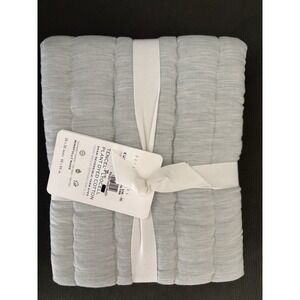 Pottery Barn Tencel lyocell plant dyed cotton Quilted Euro Sham Ash Gray